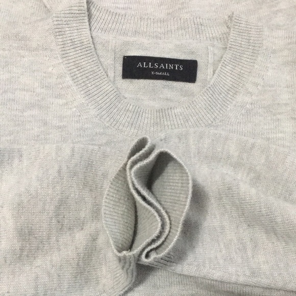 ALL Saints Wool Blend Pullover Unisex Crew Neck Oversized Size XS - Picture 10 of 13